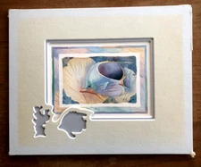 VINTAGE 1994 PAUL BRENT WATERCOLOR TROPICAL FISH PRINT 10" X 8" - GLUE RESIDUE