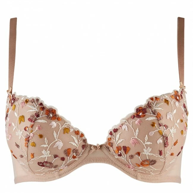 Sujetador push up Aubade Divin Bouquet nuevo con etiquetas color marrón 34E Foto 4 de 4