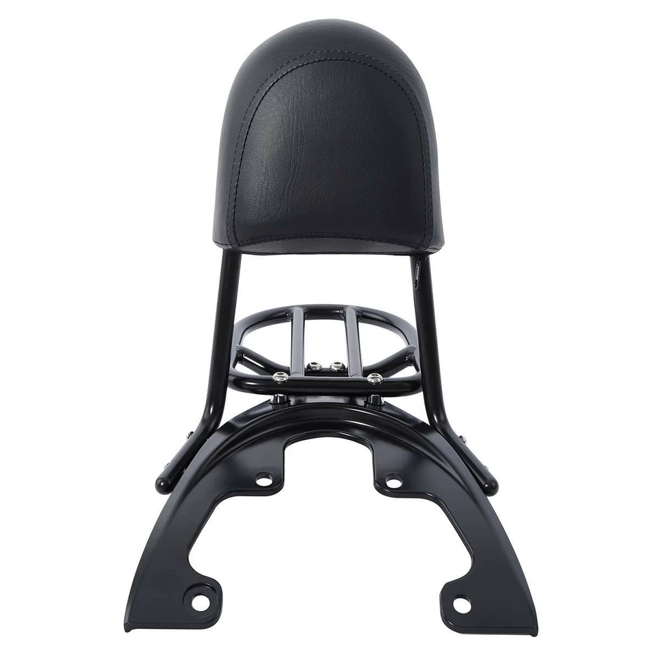 Encosto de barra Sissy preto com placa de base compatível com Harley V-Rod Night Rod 2007-2011 - Imagem 4 de 4