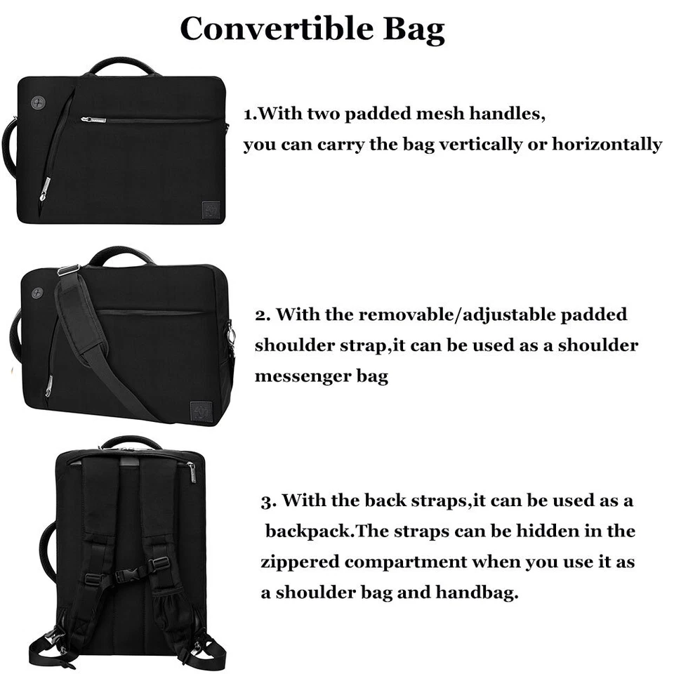 VanGoddy Nylon Tablet Carry Case Backpack Messenger Bag For 12.7" Lenovo Tab P12 - Image 3 of 4