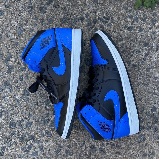 air jordan 1 mid royal splatter