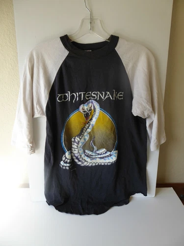 Whitesnake Vintage Band T-Shirt 80'S Concert Heavy Metal Rag Vintage vintage concert t-shirt, vintage, single stitch, B+ condition