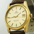 Vintage 1979 **NEAR MINT** OMEGA Seamaster Cal.1342 Qz Gold Push Crown 34mm Mens