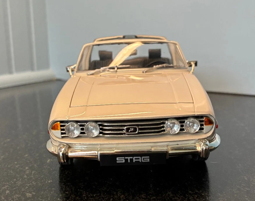 Jadi 1:18 Scale - JM-98111 White Triumph Stag Open Convertible  - No Box - Image 3 of 4