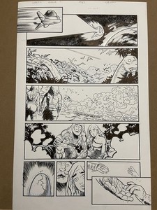 Jurassic League DC Comics Issue 1 Page 1 Original Art By Juan Gedeon