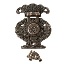 Antique Bronze Hasp for Latch Jewelry Wooden Box Mini Cabinet Buckle Lock Decora