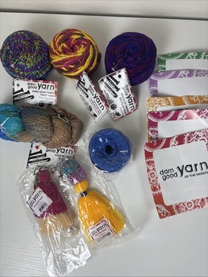 Darn Good Yarn Lot Speckled Tweed Fancy Twist Lace Weight Sport Weight Tassels++