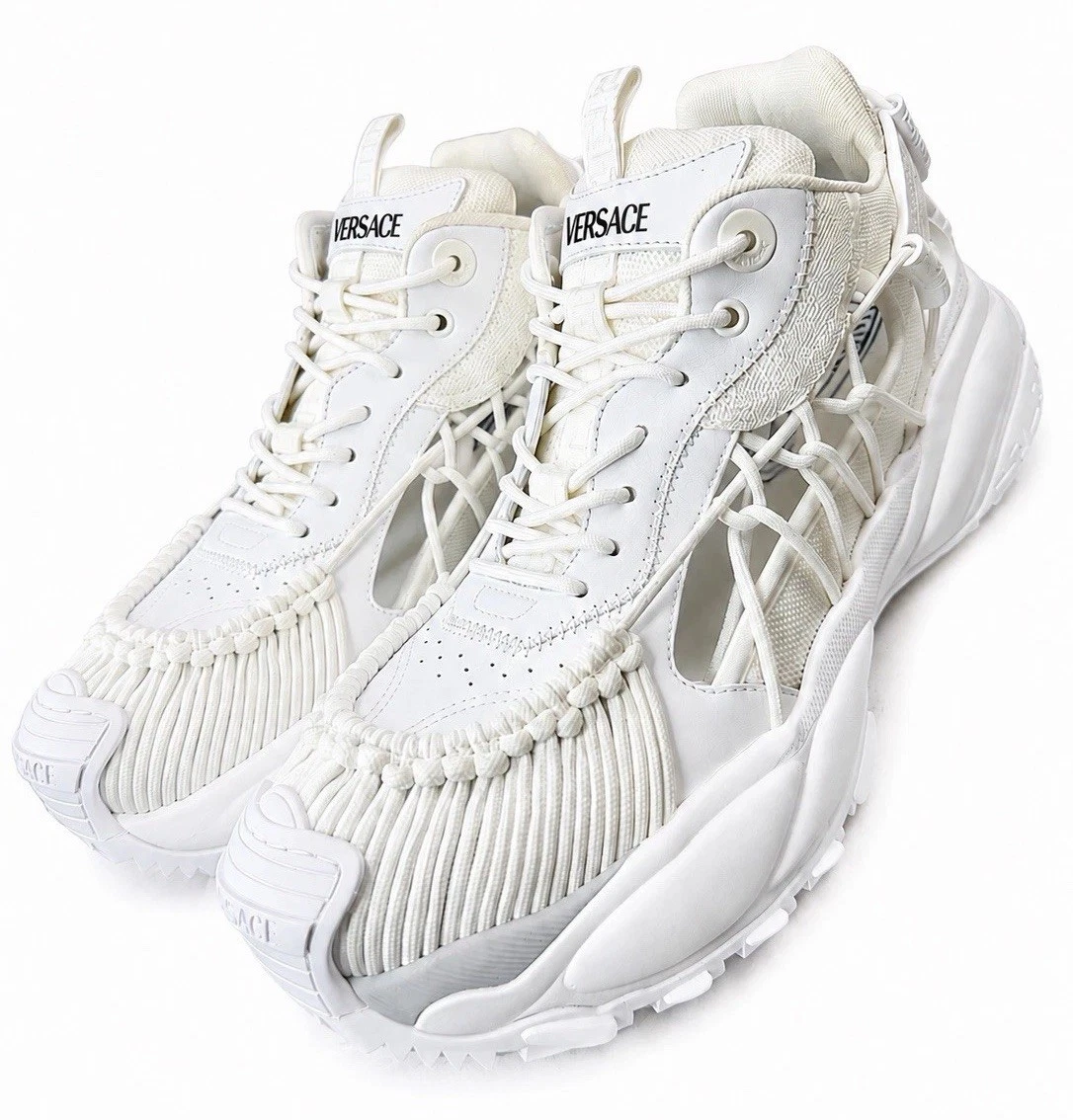 Versace Men’s Mercury Sneakers M VS 01 White Leather Size 14UK/EU48 Retail £890