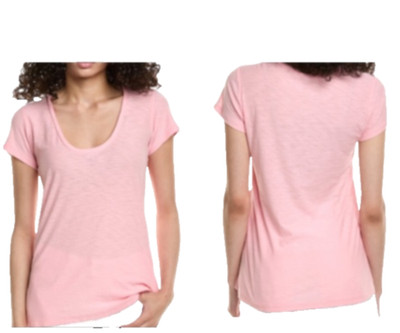 James Perse Solid T-Shirt-Peony European Sz,2, 3