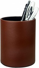 CXLE Pencil Holder Desk Organizer, PU Leather Pen Holder for Desk Decor Organ...