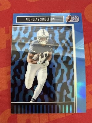2025 Leaf Pro Set Nicholas Singleton #117 21/25 Blue Prismatic Penn State