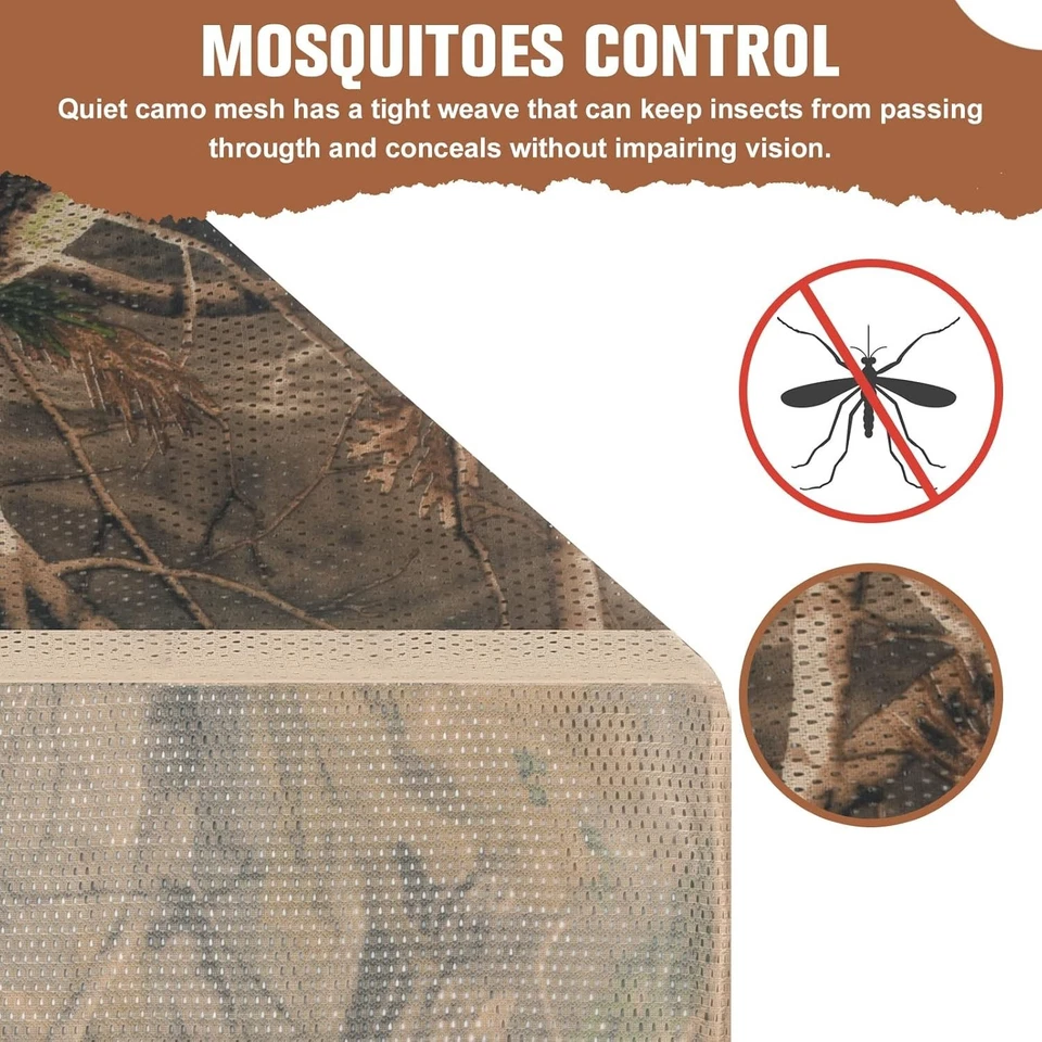 One Way See Through Camouflage Mesh Camo Netting Cover Decoration 5 FT X 3.28Ft - Image 3 of 4