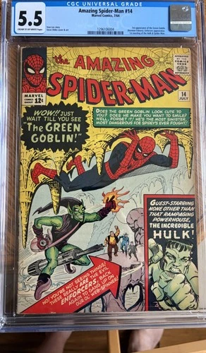 Amazing Spider-Man # 14 1964 CGC 5.5 1st App of Green goblin