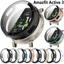 PC Case Tempered Glass Film For Amazfit Active 3 Screen Glass Protective Cover