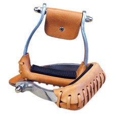 26AI Hilason Western Horse Tack Aluminum Barrel Racer Saddle Stirrups