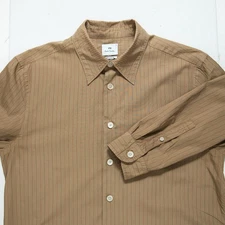 Paul Smith Brown Striped Shirt Long Sleeve Men's Medium Regular Fit PS