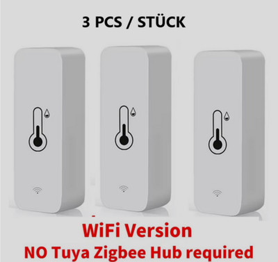 3 x WiFi Thermometer Hygrometer Innen Smart Wlan APP Kontrolle Temperatursensor