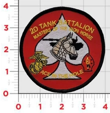 Officially Licensed USMC 2nd Tank Bn Masters of the Iron Horse Patch