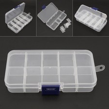 Kunststoff-Organizer mit 10 Fächern durchsichtig verstellbar Schmuckaufbewahrung