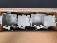 PASS & SEYMOUR P2-42-RRD PLASTIC BOX DOUBLE GANG 42 CU IN R+D CAPTIVE NAIL 12 CT