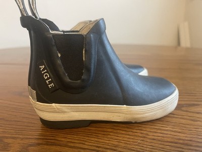 Kids Toddlers Aigle Lolly Rain Boots Navy Size 8 (24) 