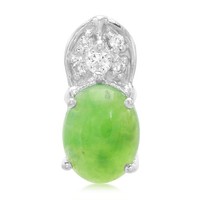 Cavill Kaiserlicher Chrysopras AnhäNger 0,96Ct Oval Silber 925 WeißEr Topas
