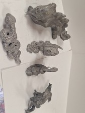Lot Of 5 Serpent/Dinosaur Miniatures- Unbranded And Non Painted