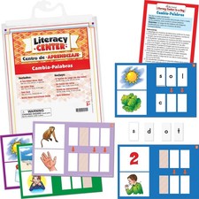 Centro de Aprendizaje Cambia-Palabras Spanish Change-A-Word - 1 Literacy Center