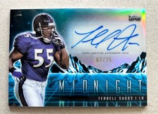 2024 TOPPS MIDNIGHT HORIZON SIGNATURES #HZSTS TERRELL SUGGS AUTO AUTOGRAPH 7/25