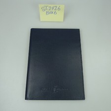 Portafoglio Ulysse Nardin in pelle blu navy con doppio tempo e libretto Michelangelo UTC