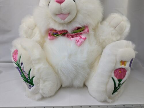 Tb Trading Co Hopster Hase Plüschhase weiß 23 Zoll lila Blume Stofftier - Bild 4 von 11