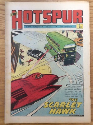 The Hotspur #766 22/6/74 The Scarlet Hawk, Zarda The Z-Man DC Thompson UK Comic 