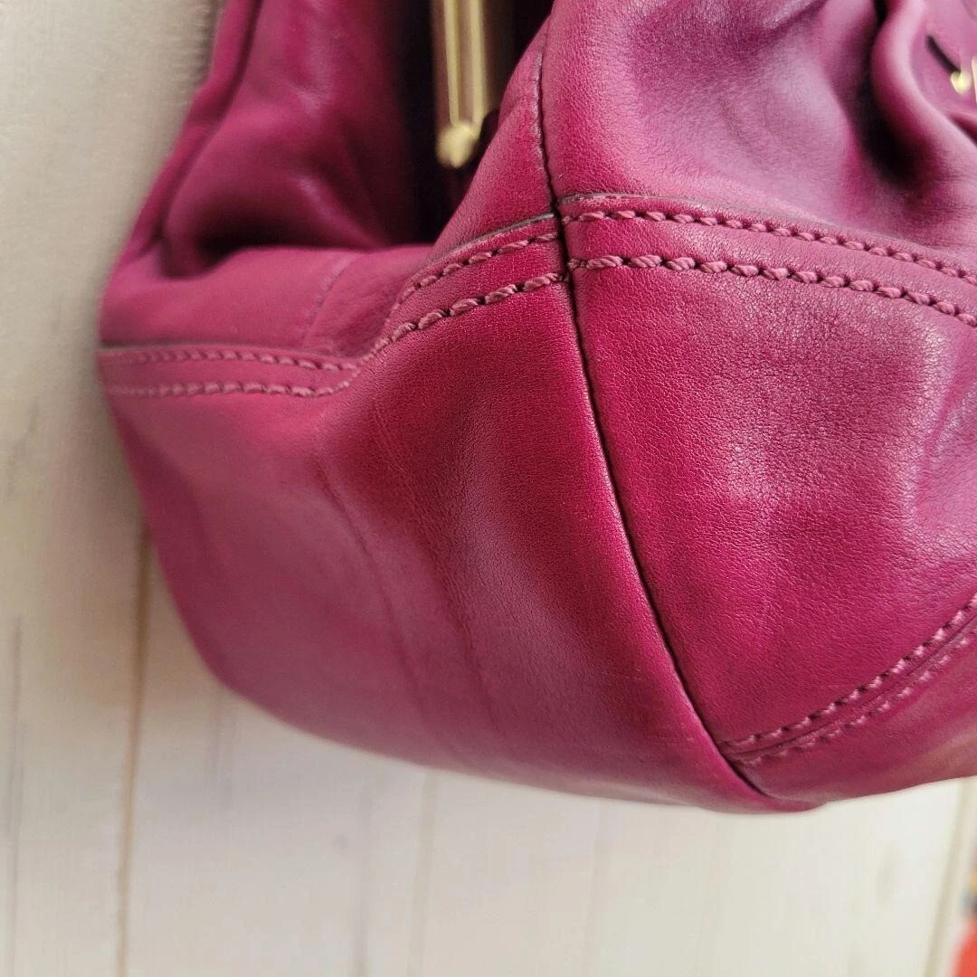 Borsa Coach vintage a mano in pelle rosa archivio Y2K