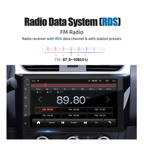 7" Android 13 Auto Carplay Stereo GPS NAV Radio Double 2 DIN 2+32GB + MIC Camera - Foto 10 di 13