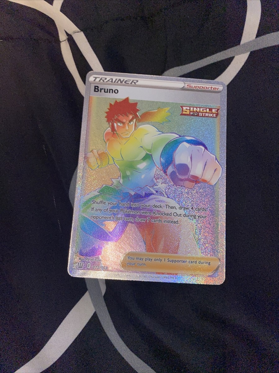 Bruno 172/163 Full Art Rainbow Secret Rare Card Pokemon Battle Styles Pack MINT | eBay Bruno 172/163 Full Art Rainbow Secret Rare Card Pokemon Battle Styles Pack MINT | eBay