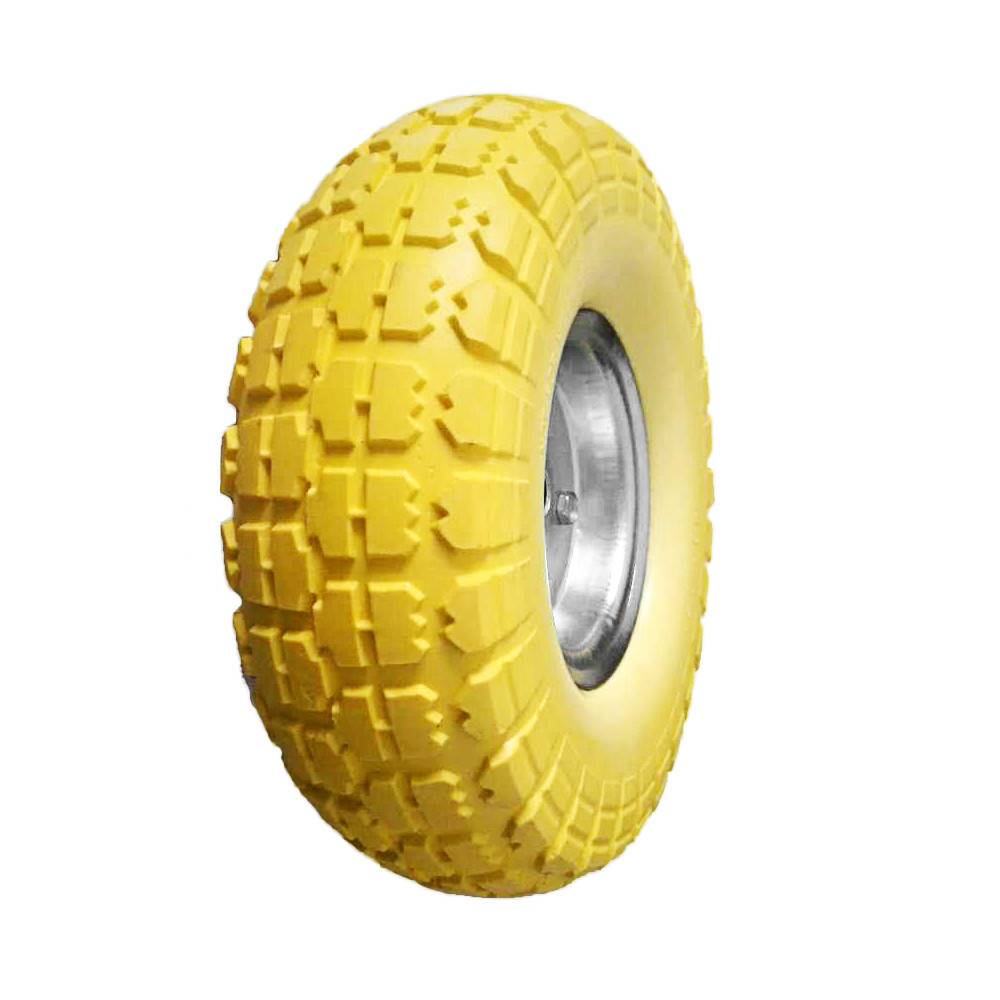 2x 10inch Wheelbarrows Solid Rubber Wheel Puncture Proof Tyre for