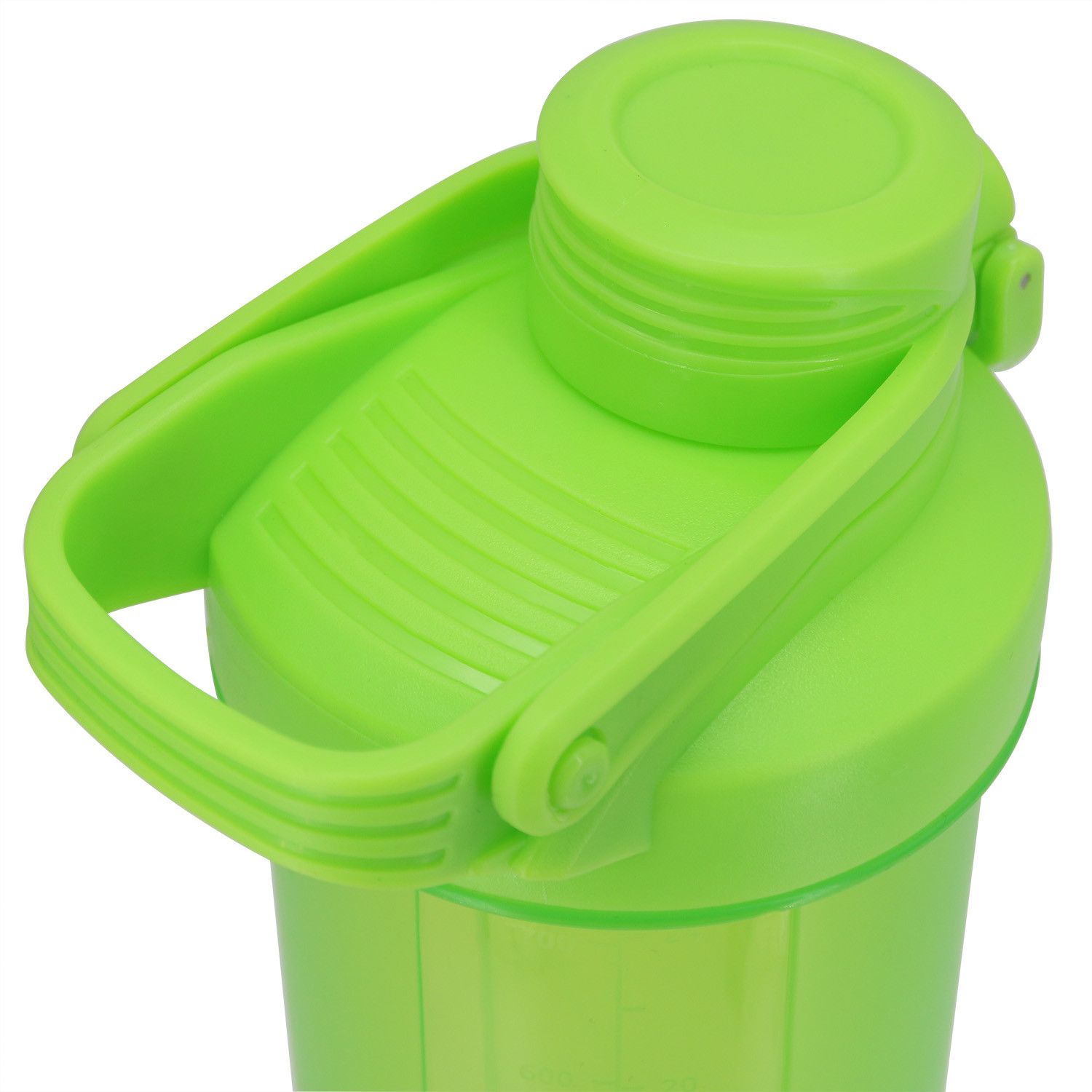 AUTO FLIP Lid Shaker Bottle Blender for Protein Powder Smoothie Shaker-FullGreen