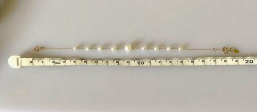 Michael Hill 10K Yellow Gold Cultured Freshwater Pearl Bracelet 19cm NEW IN BOX - Picture 8 of 18