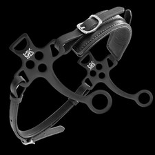 Traditional Bitless Bridle English Hackamores Adjustable Leather in Black & Brn