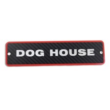 "DOG HOUSE" Wall Sign real carbon fibre Garden Fence Gift Plaque