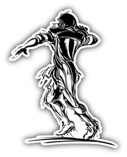 American Football Player Silhouette Car Bumper Sticker Decal