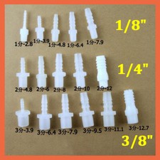 Male Plastic Straight Hose Joiner Barbed Connector Fitting Air Water Pipe Tubing