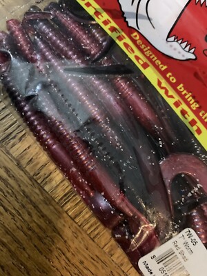 Leurre Souple Big Bite Baits Worm Red Shad, Ver Rouge, Neuf
