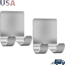 Self Adhesive Razor Holder Hooks 2 Pack Stainless Steel Heavy Duty Storage New