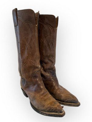 RARE Vintage JUSTIN White Label Lizard Wingtip 4034 Cowgirl WESTERN Boots 6 B