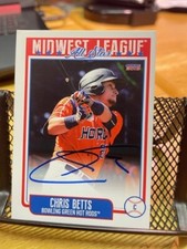 Chris Betts Signed Autographed 2019 MWL All-Star Set Card Hot Rods Dodgers