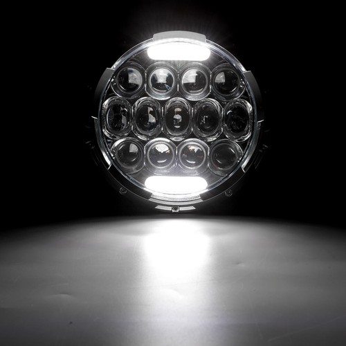 Pair Chrome 7" Round LED Headlights Hi/Lo Sealed Beam for Ford Mustang 1964-1972 - Foto 10 di 12