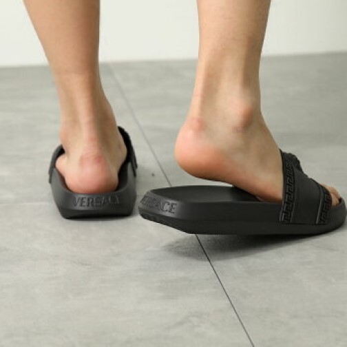 VERSACE Sandals SLIDES GOMMA 1008733 DGO9G Men's Shower