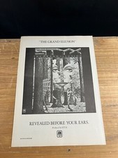 1977 VINTAGE 8X11 B&W ALBUM PROMO PRINT Ad FOR STYX "THE GRAND ILLUSION"