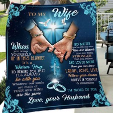 To My Wife I Love You The Most Fleece Blanket, Gift For Wife From Husband